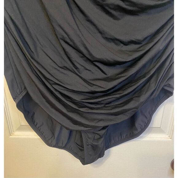 Jantzen Classic 1 Piece Swim Suit Wrap Ruched Adjustable Straps Bra - Picture 2 of 6